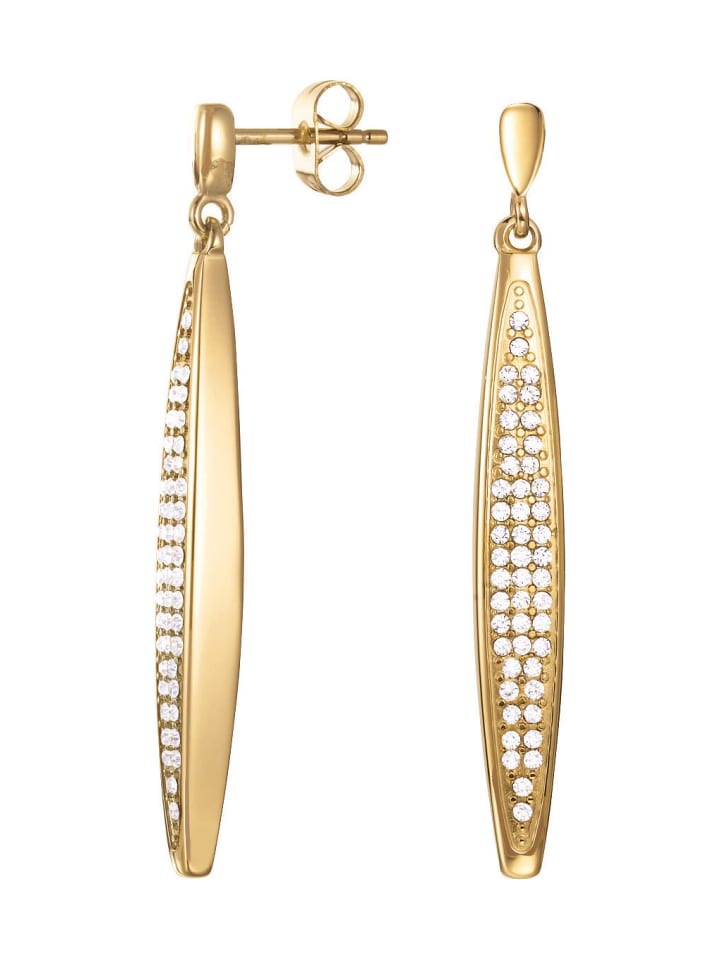 Esprit Damenohrringe in Gold aus Edelstahl mit Zirkonia