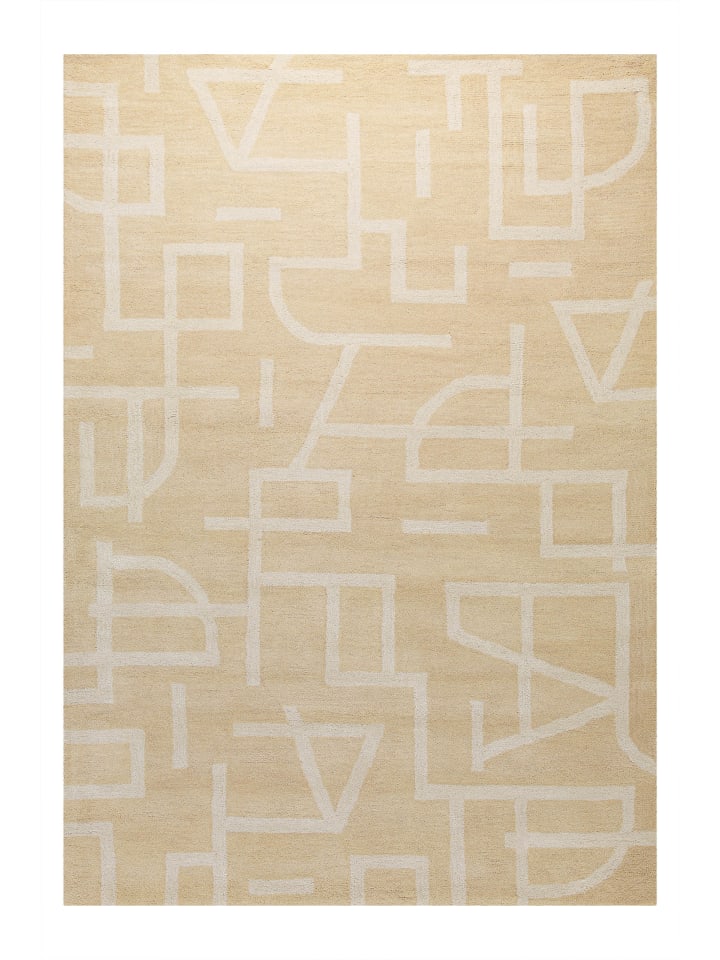 Teppich "Beatrice" in Sand Beige/Creme Weiß