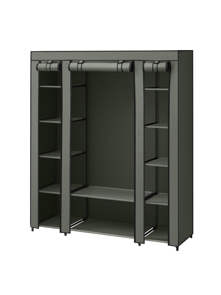 Kleiderschrank Rylan in Silbern - (B)45 x (H)175 x (T)150 cm