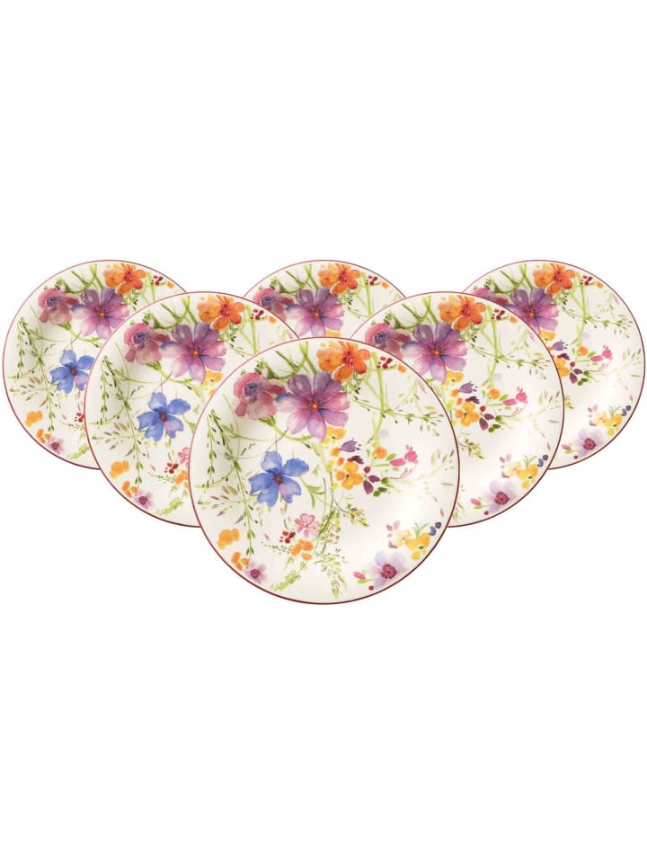 6er Set Frühstücksteller Mariefleur Basic in Bunt ø 21,5 cm
