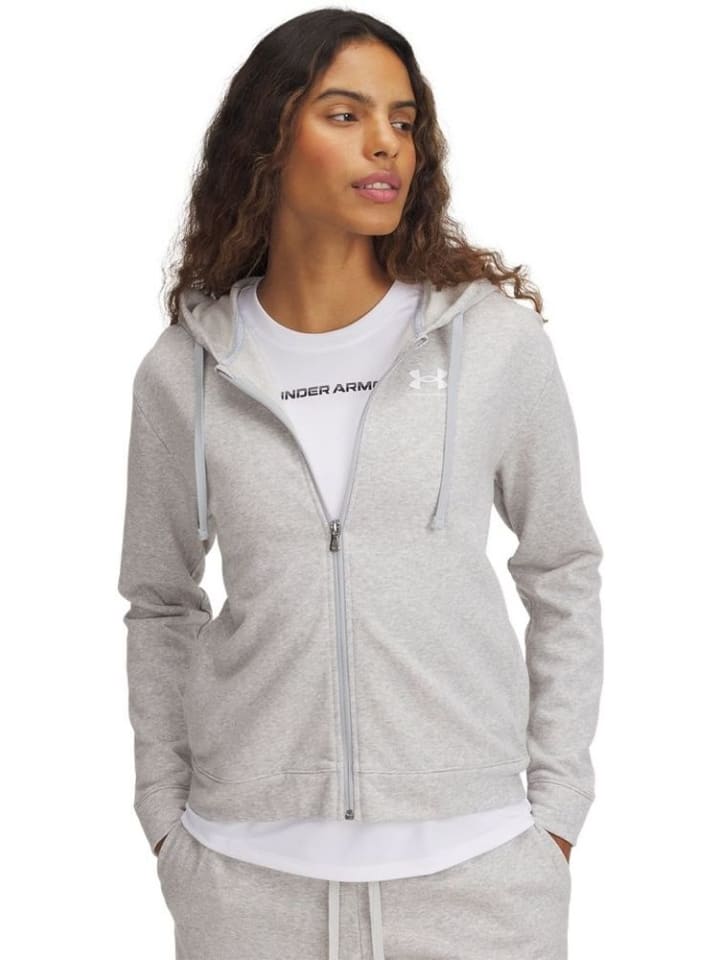 Longsleeve "Rival Terry Full-Zip" in Grau