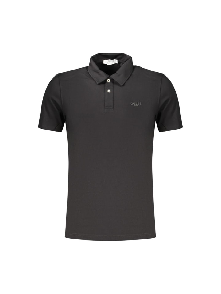 Schwarz Baumwolle Herren Polo