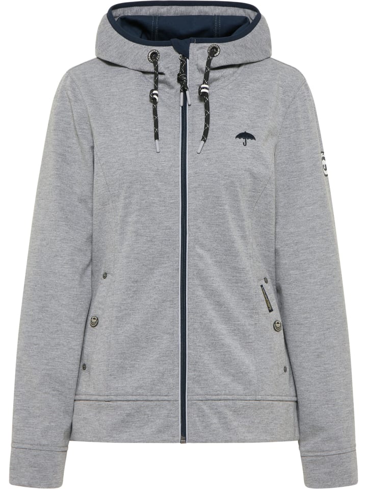 Damen Funktionsjacke in Grau Melange Marine