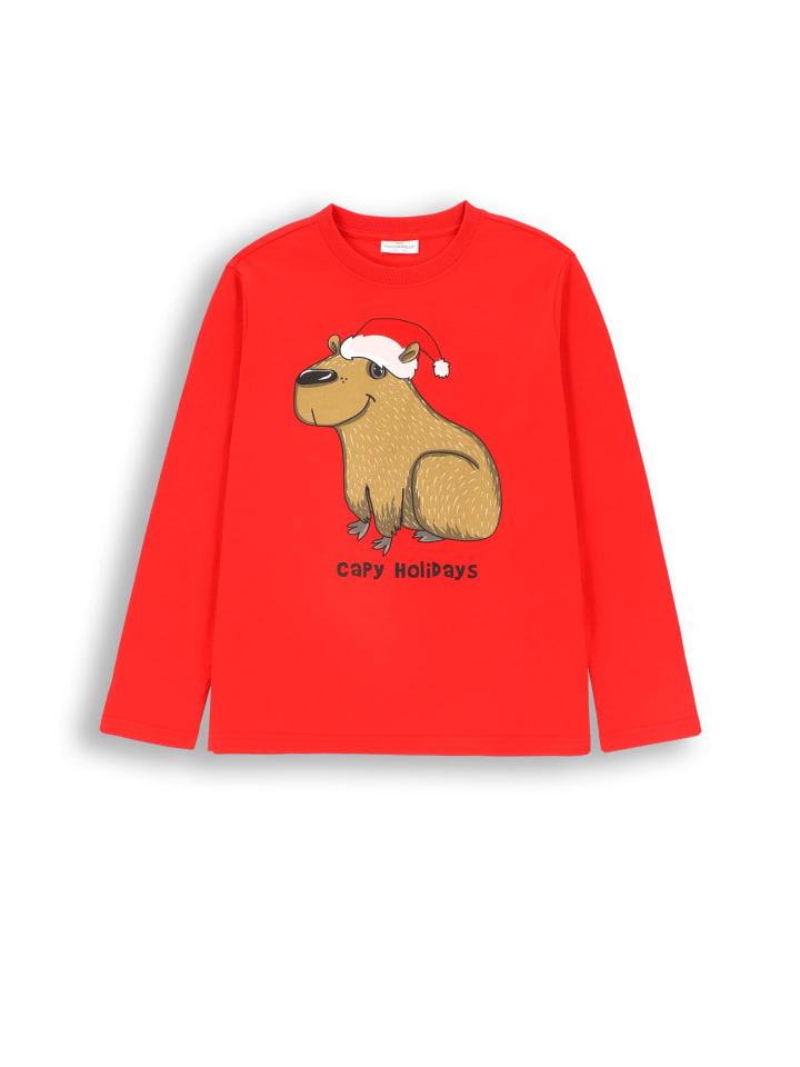 T-Shirt mit langen Ärmeln Xmas in rot