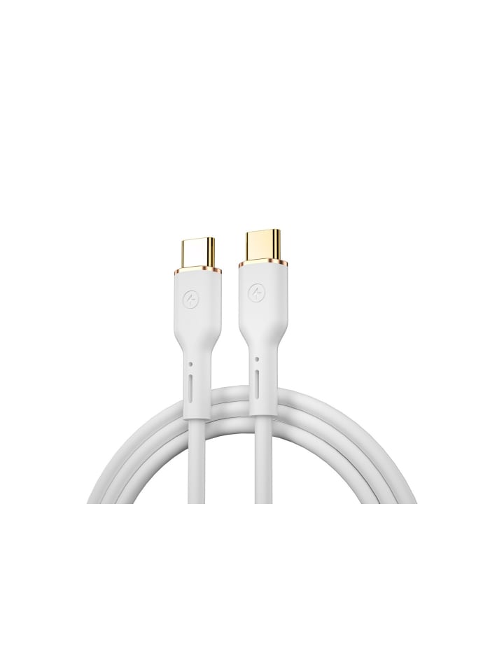 WIWU Kabel YQ02 USB-C - USB-C 100W 1,2m Ladekabel - Schnellladekabel in Weiß