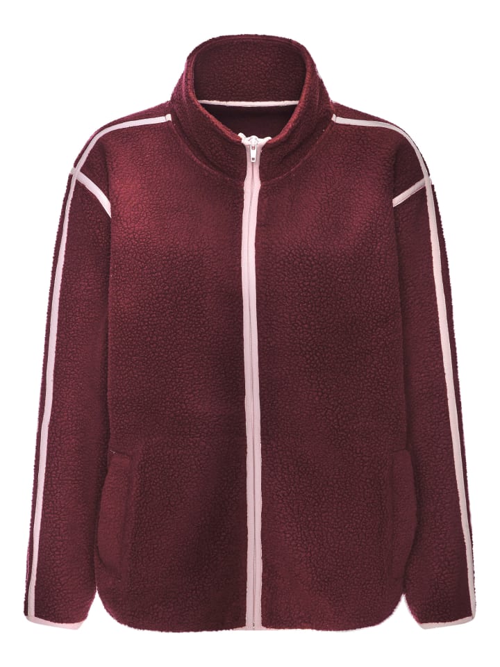 Fleecejacke in burgund