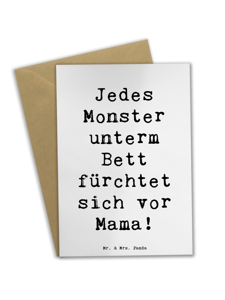 Grußkarte Mama Mut mit Spruch in Weiß