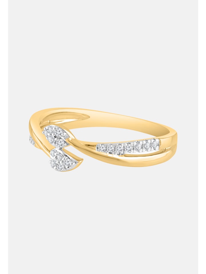 Ring aus 375 Gelbgold mit Diamant