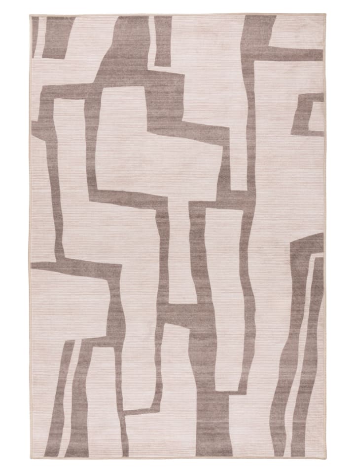 Wohnzimmer Teppich – Kurzflorteppich Bluster 325 in taupe
