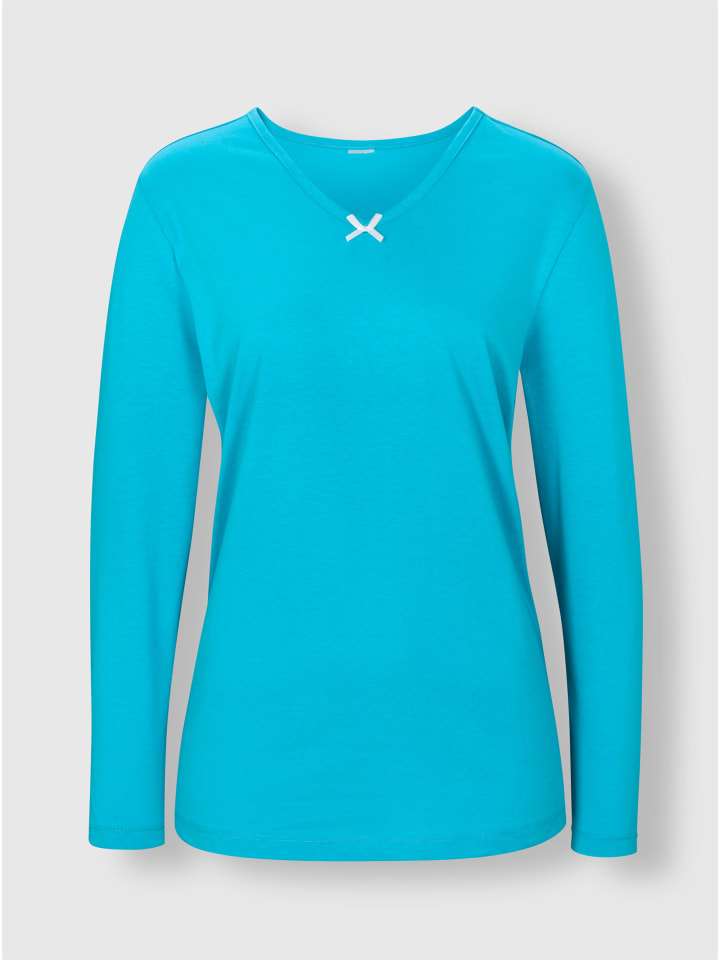 Schlafanzug-Shirt in türkis