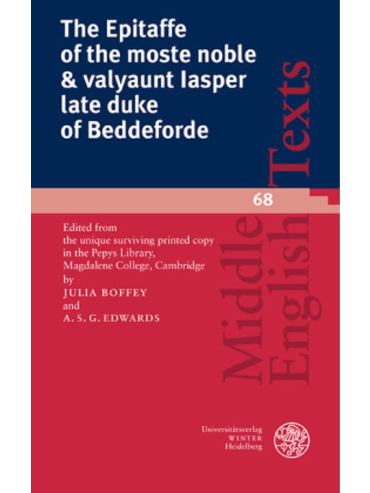 Buch - The Epitaffe of the moste noble & valyaunt Iasper late duke of Bedde