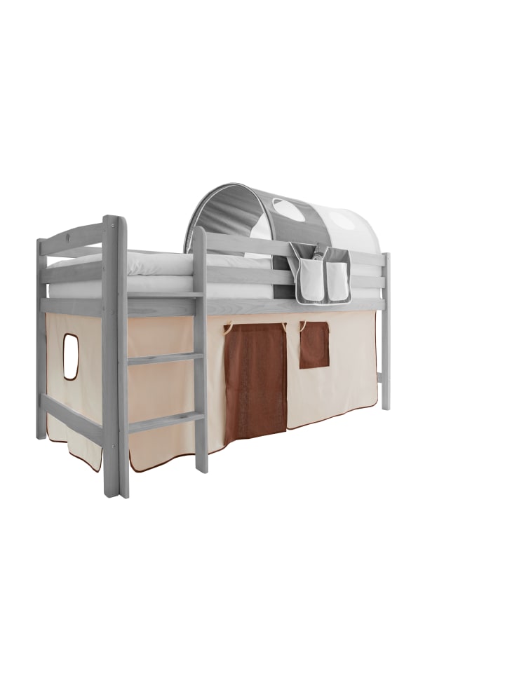 Classic Vorhangstoffe für Hochbetten in Beige-Braun