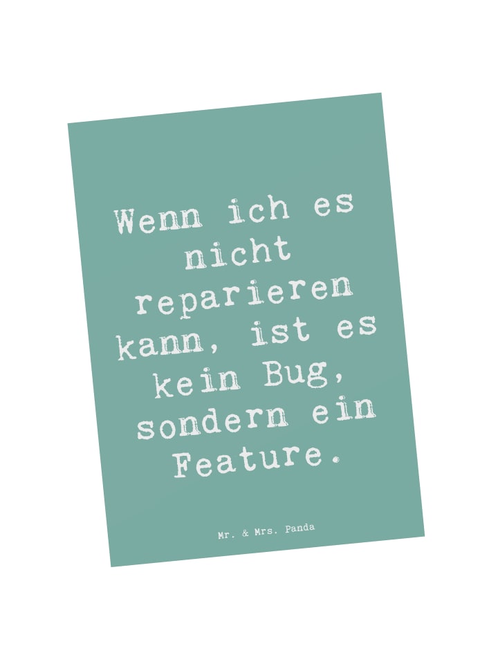 Postkarte Spruch Feature Charme mit Spruch in Meeresbrise