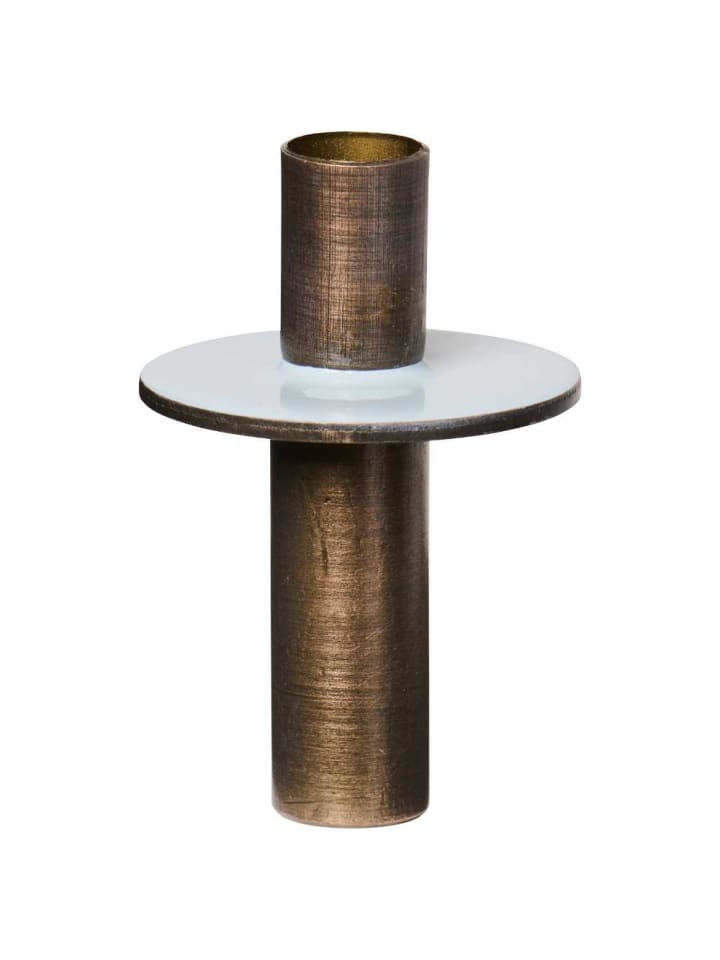Kerzenhalter FLASCHENSTECKER 2-Farbig HELLBLAU Gold für 1 DÜNNE Kerze