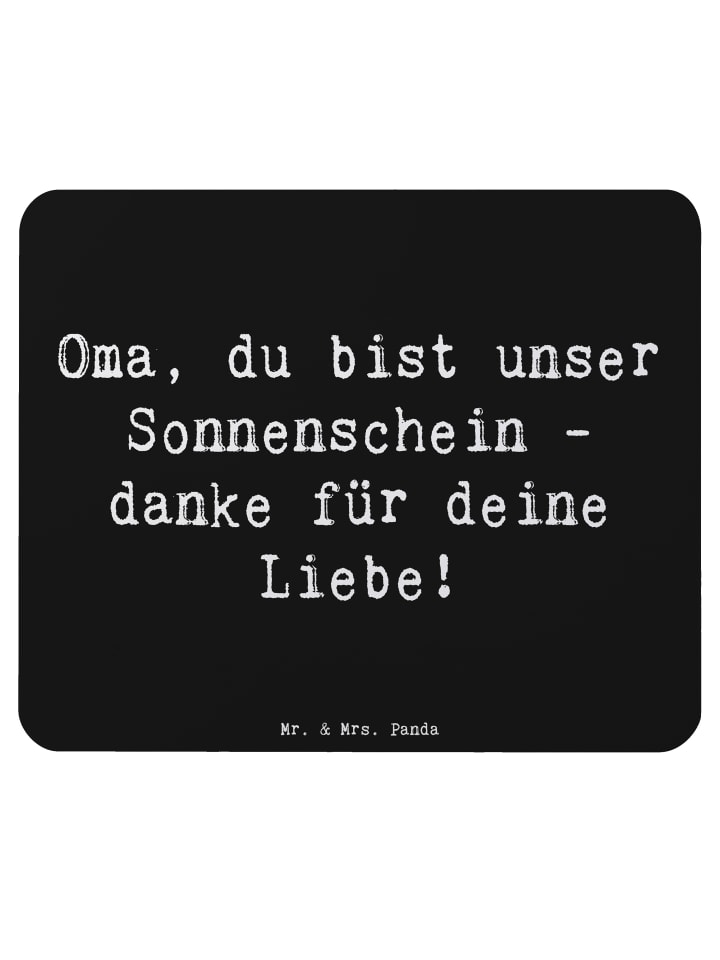 Mouse Pad Spruch Oma Sonnenschein mit Spruch in Schwarz