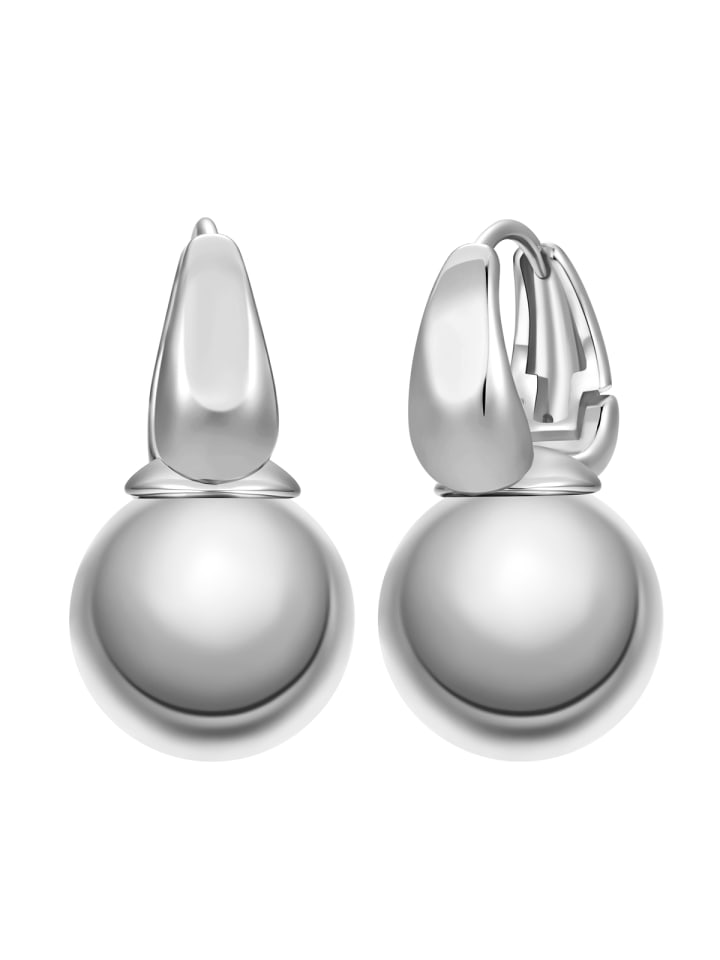 Creolen aus Messing in silber