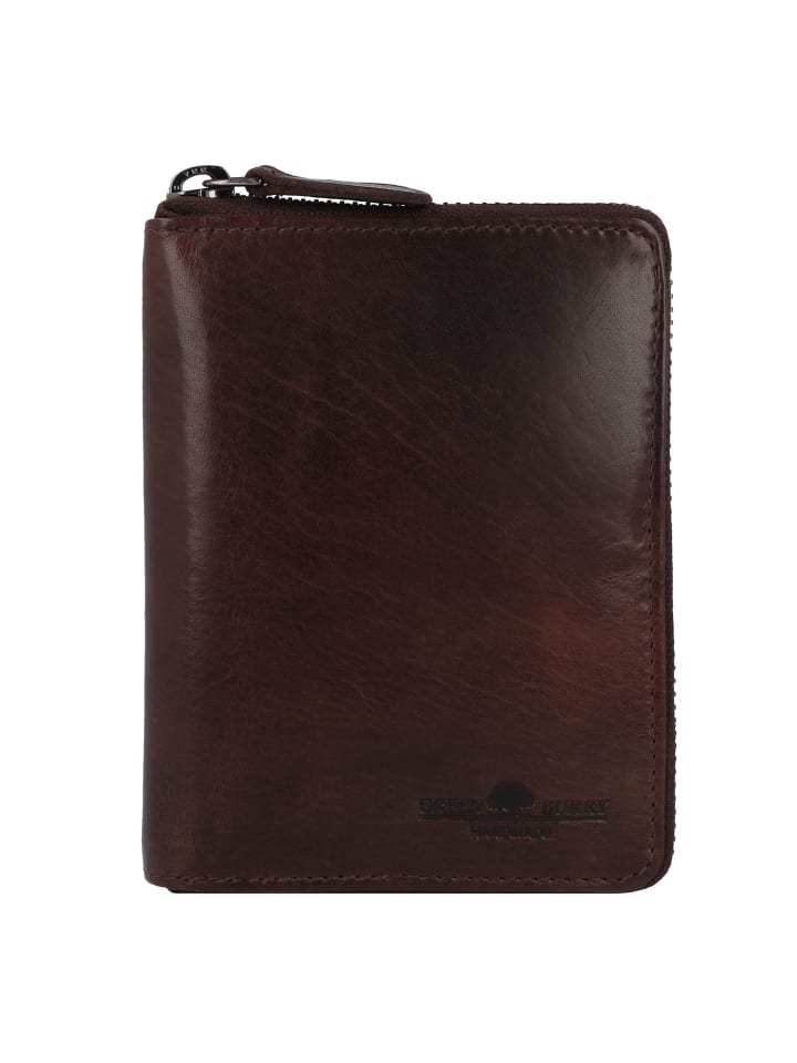 Newport Geldbörse RFID Schutz Leder 13 cm coffee