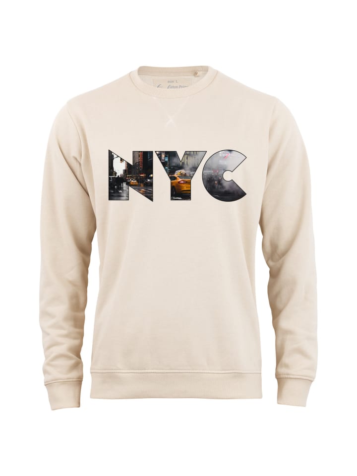 Sweatshirt Skyline New York - Weltenbummler Kollektion in Sand