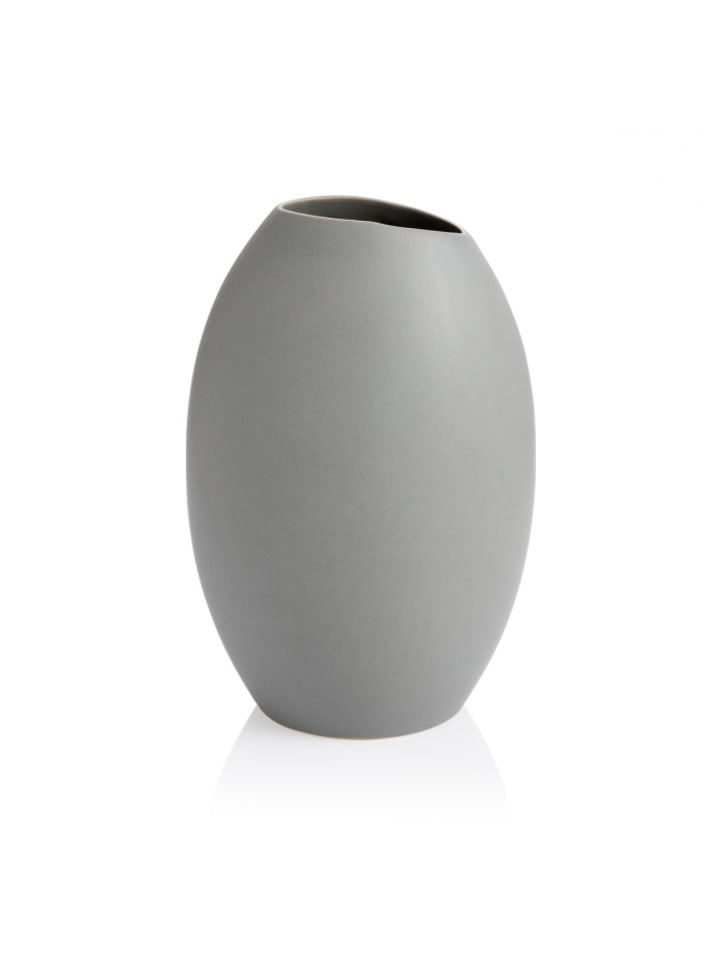 Vase FANCY HOME Stones 23 cm in grau