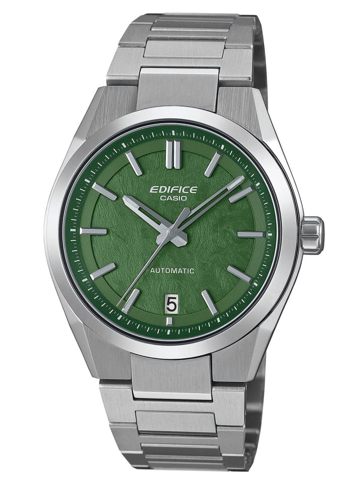 Edifice Herren-Armbanduhr Automatik Stahl/Grün