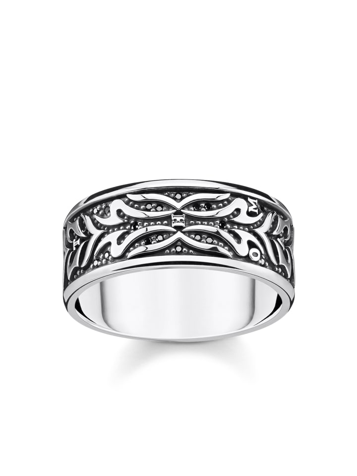 Ring Tiger Muster Schwarz in roségold, silber