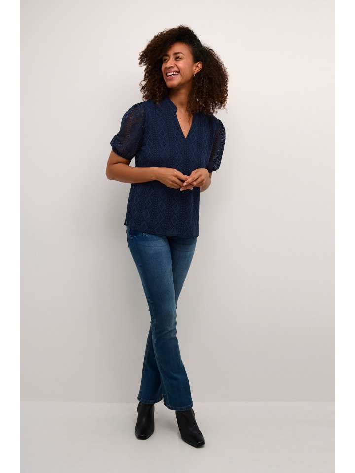 Bluse kurzarm CRDanika Regular fit in Navy Blazer