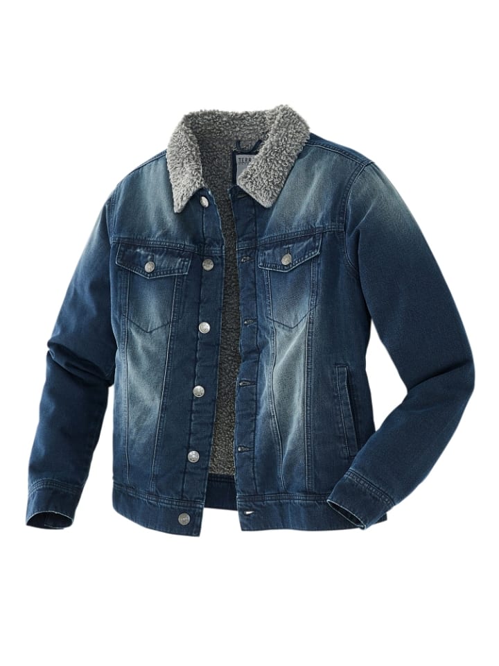 Jeansjacke in blau in blau