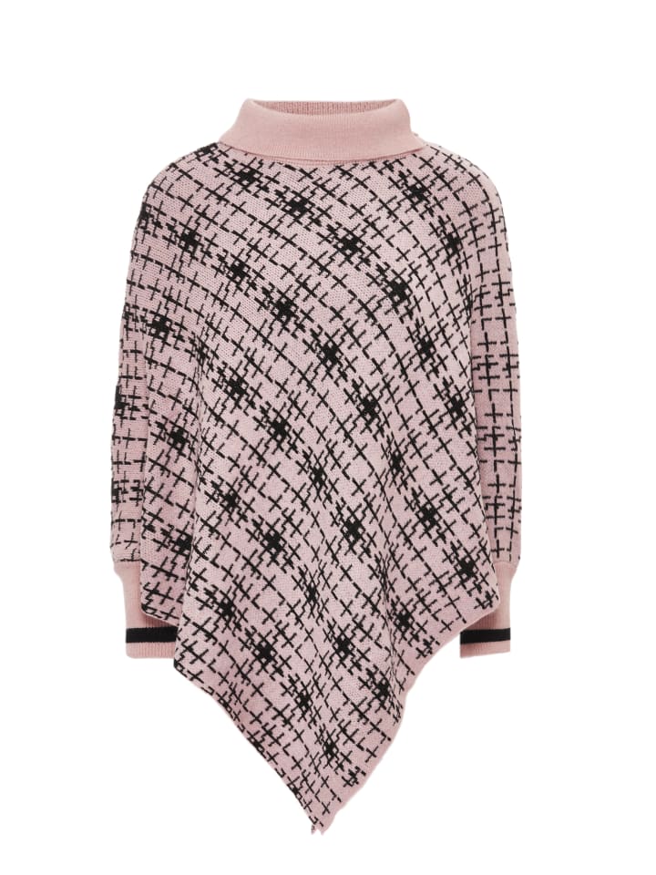 Damen Poncho in Rosa