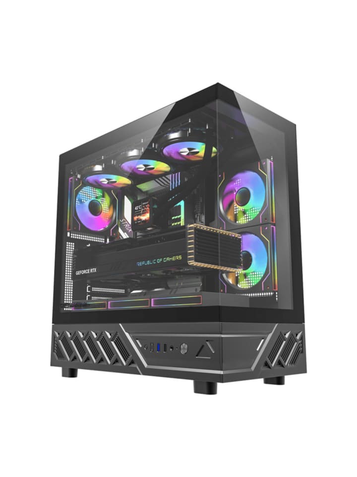 DarkFlash DS950 PC Gehäuse + 6 Lüfter Schwarz