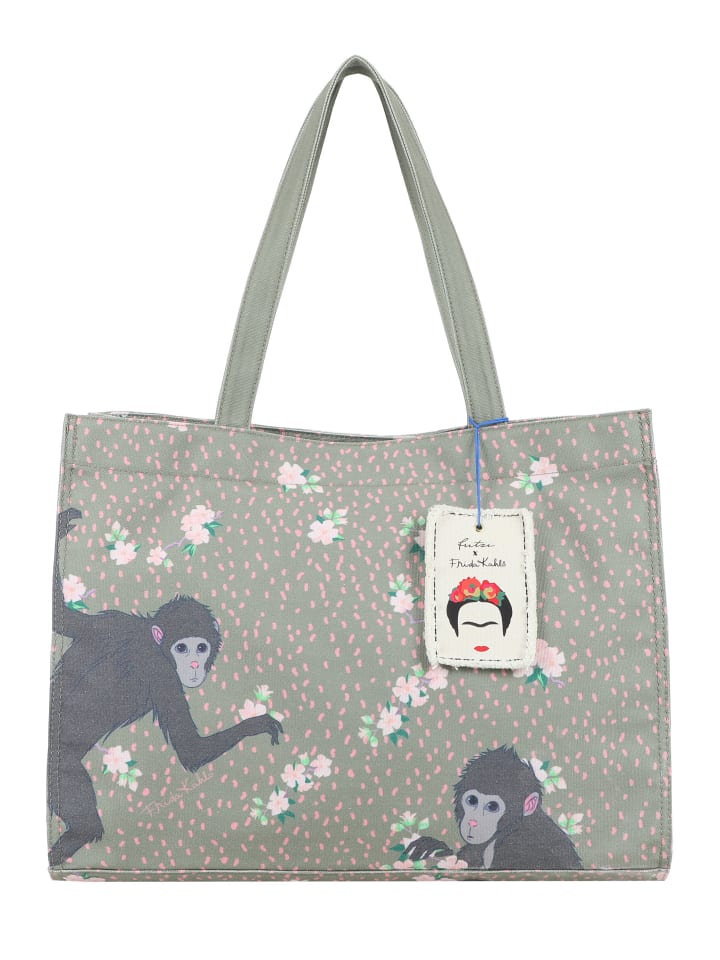 Shopper Fritzi x Frida Kahlo in Grün