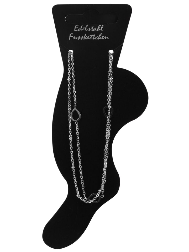 Damen Armband aus Edelstahl 24 cm in silber