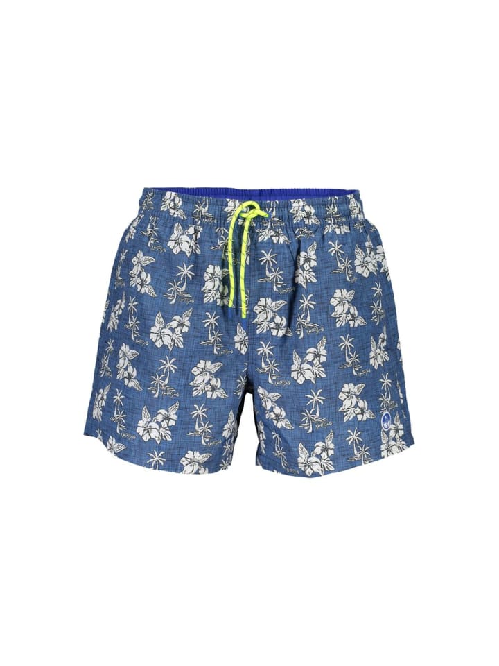 Blau Polyester Herren Bade Boxershorts