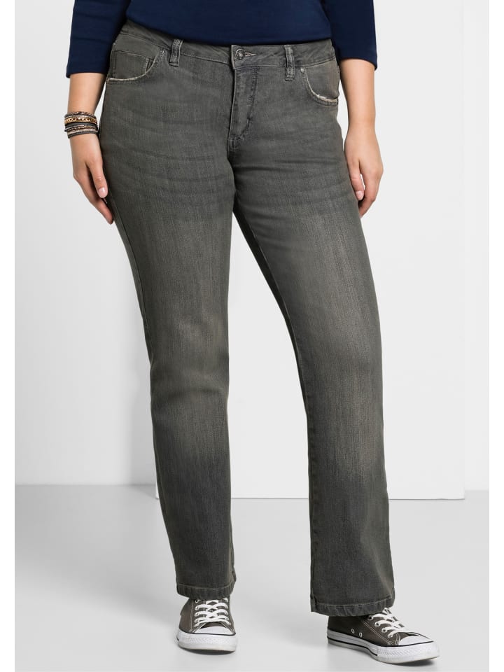Bootcut-Jeans in grey denim