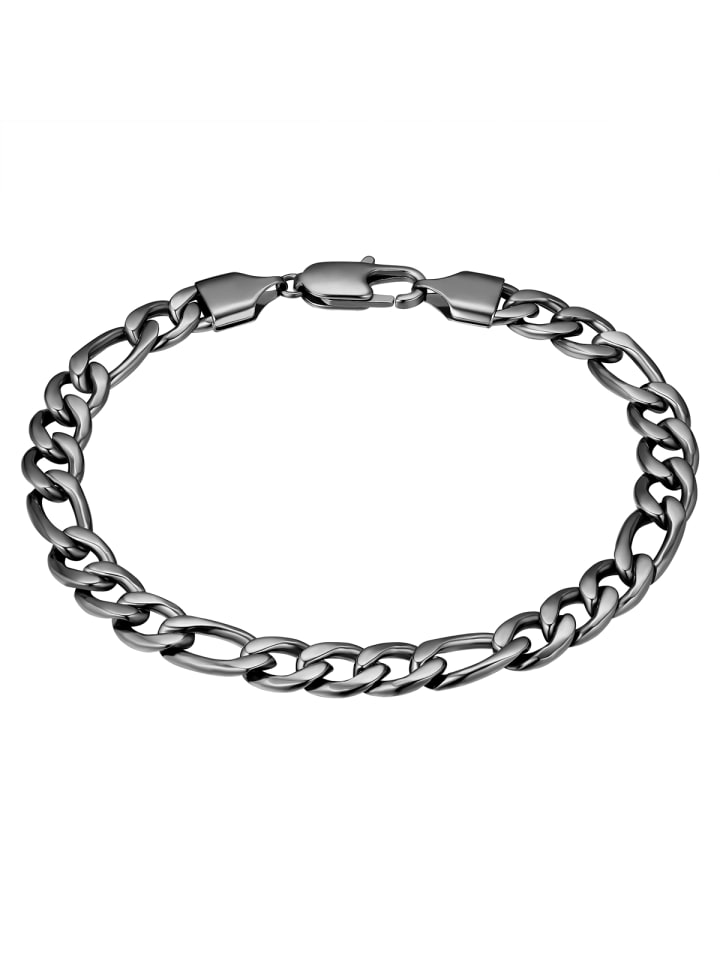 Armband aus Edelstahl in gunmetal