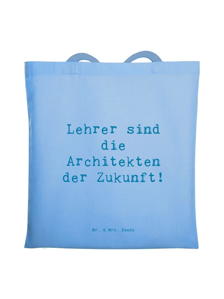 Beutel Spruch Lehrer Zukunftsarchitekten mit Sp... in Sky Blue