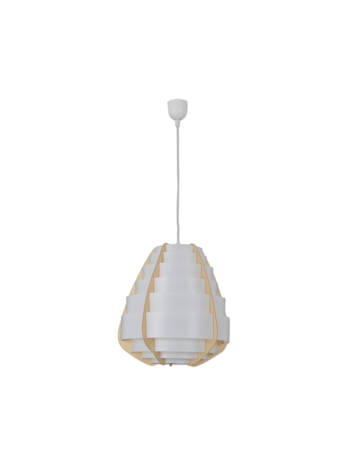 Pendelleuchte "MALMÖ" in beige - (L)37 cm x (B)37 cm x (H)144 cm