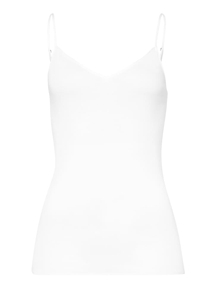 Spaghetti Top Cotton Seamless in Weiß