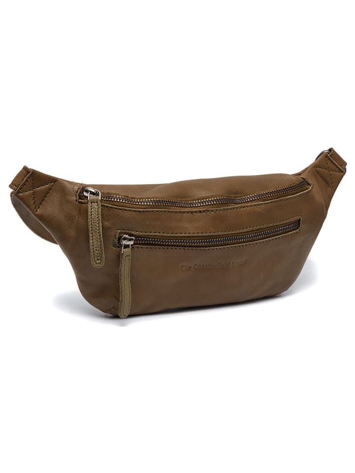 C23.1022 Severo Waist Bag Washed Waxed Leder in olivgreen