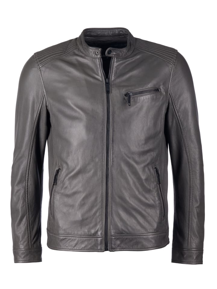 Lederjacke 42024136 in stone grey