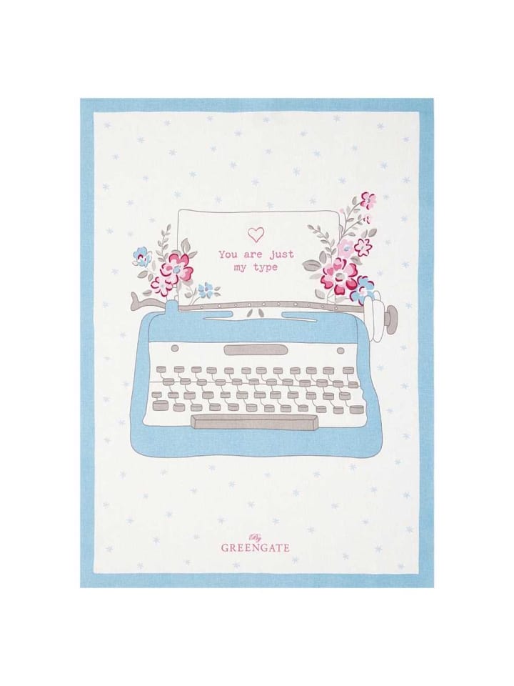 Geschirrtuch ELBA Weiß LOVE Letter in Schreibmaschine