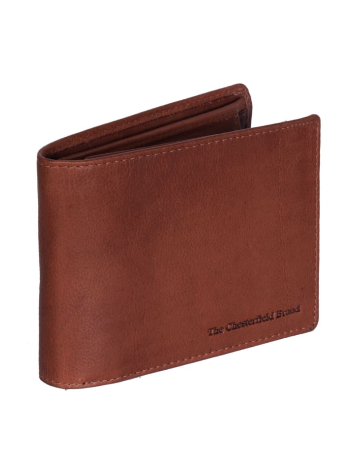 Marion Geldbörse RFID Schutz Leder 12 cm cognac