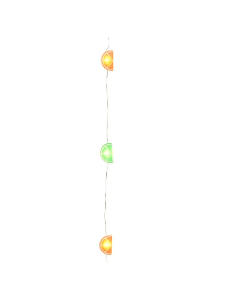LED Lichterkette Korken mit Zitrusfrüchten in bunt - L: 70cm