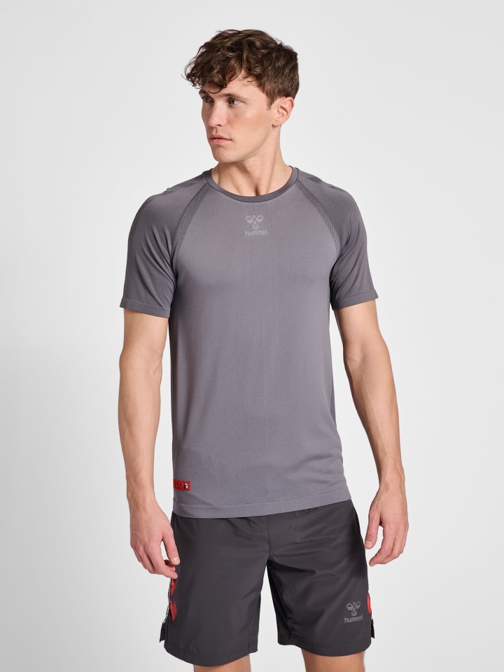 T-Shirt Raglanärmel Hmlpro Herren in FORGED IRON/QUIET SHADE