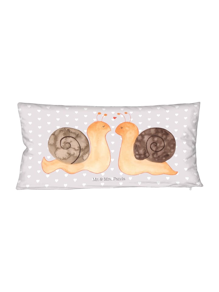 Kissen Schnecken Liebe ohne Spruch in Grau Pastell