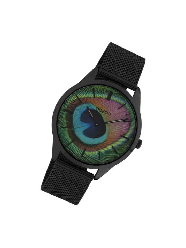 Analog-Armbanduhr Oozoo Vintage Series schwarz mittel (ca. 38mm)