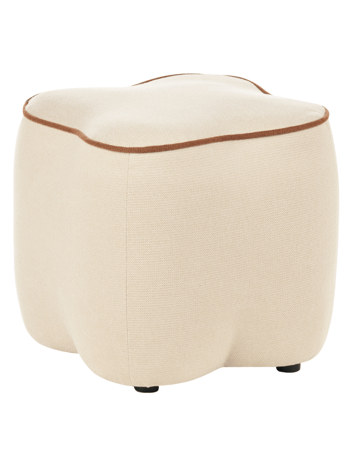 Pouf JUNO in Beige/Braun - (W) 35 x (H) 38 x (L) 35 cm