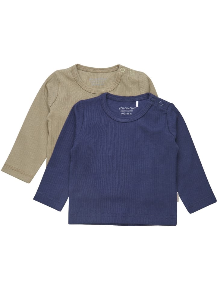 Kinder Longsleeve "Blouse LS (2-pack)" in Blau