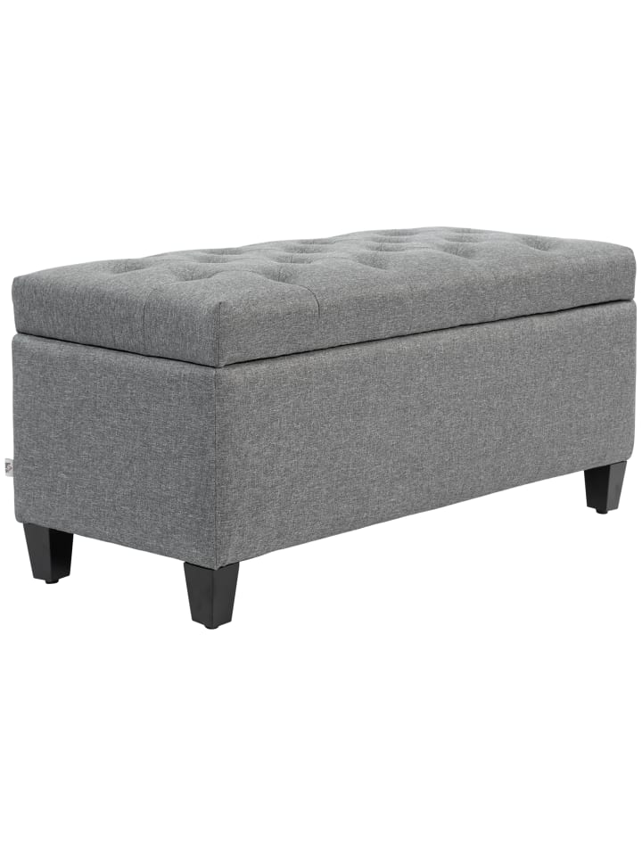 Sitzbank in Hellgrau 100L x 40B x 44H cm