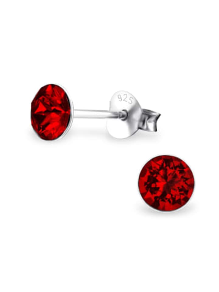 Ohrstecker CRYSTAL 5 mm I rot