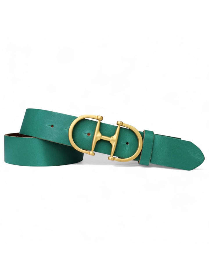 Damengürtel goldene Schnalle in Jade